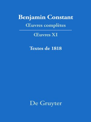 cover image of Textes de 1818
